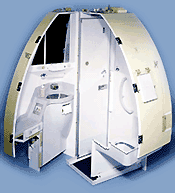 Tedlar� stays looking new for years; aircraft bathroom.
